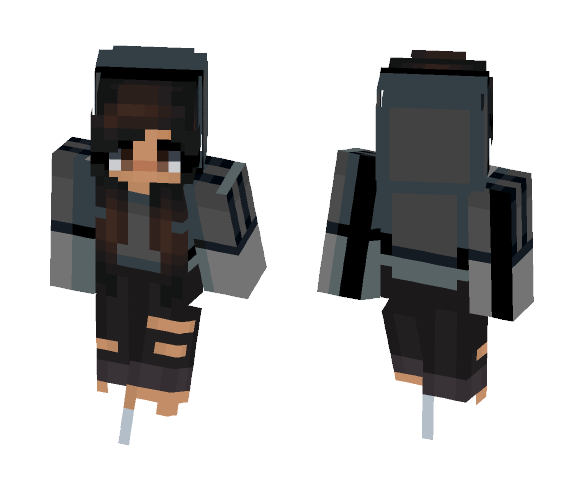 Download Free Cute Kawaii Hoodie Girl Skin for Minecraft image 1 Cute Kawaii Hoodie Girl - Cute Girls Minecraft Skins - image 1