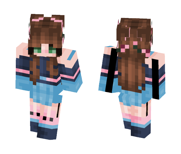 Pixel || blue birds sing - Female Minecraft Skins - image 1