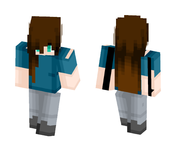 Download Free Aquatic tee shirt Skin for Minecraft image 1 Aquatic tee shirt - Female Minecraft Skins - image 1