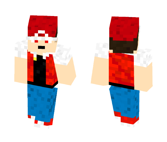 Trainer Red (Pokemon) - Male Minecraft Skins - image 1
