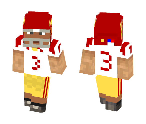Download Free USC Football Away Uniform Skin for Minecraft image 1 USC Football Away Uniform - Male Minecraft Skins - image 1