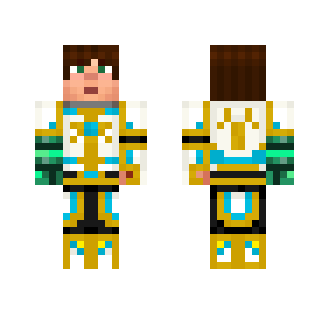 Jesse With Tim's Armor and Gauntlet