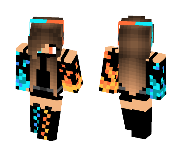 Fire & Ice Girl - Girl Minecraft Skins - image 1