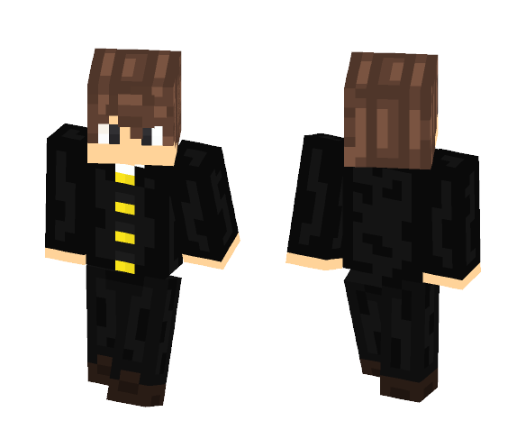 Senpai Brown Hair Ver - Male Minecraft Skins - image 1