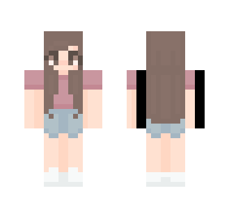 Pink Shirt and Cute shorts - Female Minecraft Skins - image 2