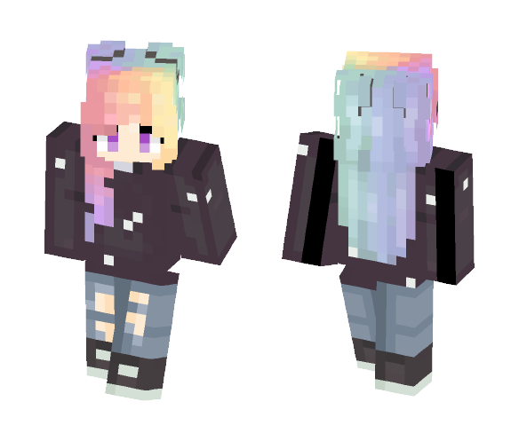 Download Free Cute Galaxy Girl Skin for Minecraft image 1 Cute Galaxy Girl - Cute Girls Minecraft Skins - image 1