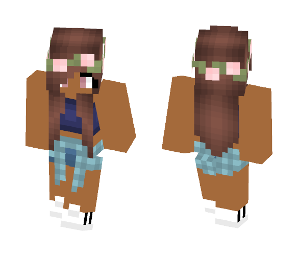 Blue shirt & flannel shirt - Female Minecraft Skins - image 1