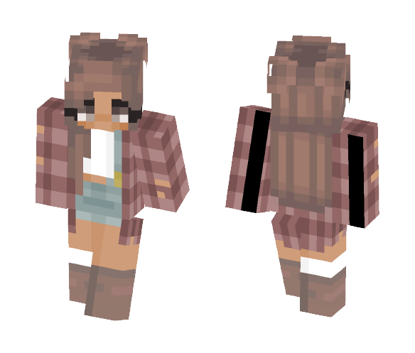 Cute hair & flannel - Female Minecraft Skins - image 1
