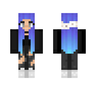 Blue/Purple hair cutie