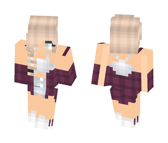 Dark flannel /w braid - Female Minecraft Skins - image 1
