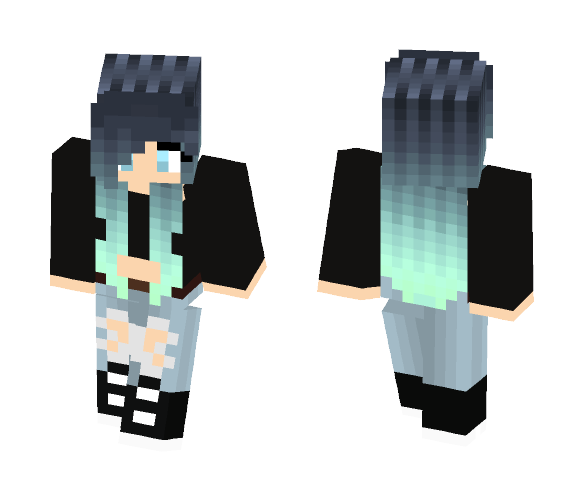 Download Free Blue hair ???? Skin for Minecraft image 1 Blue hair ???? - Female Minecraft Skins - image 1