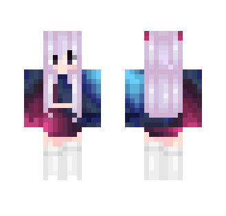 Pink haired wolf girl ???? - Color Haired Girls Minecraft Skins - image 2