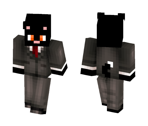 Download Free Black Cat in a Tux! Skin for Minecraft image 1 Black Cat in a Tux! - Cat Minecraft Skins - image 1