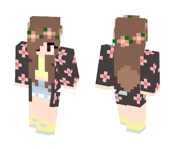 Cute girl - Spring Look! - Cute Girls Minecraft Skins - image 1