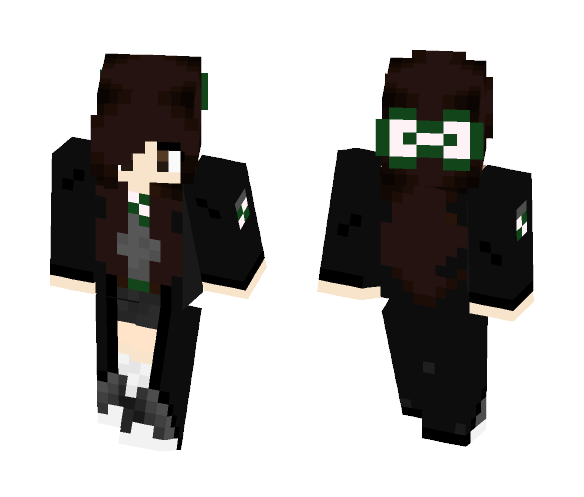 Download Free Slytherin Girl Skin for Minecraft image 1 Slytherin Girl - Girl Minecraft Skins - image 1
