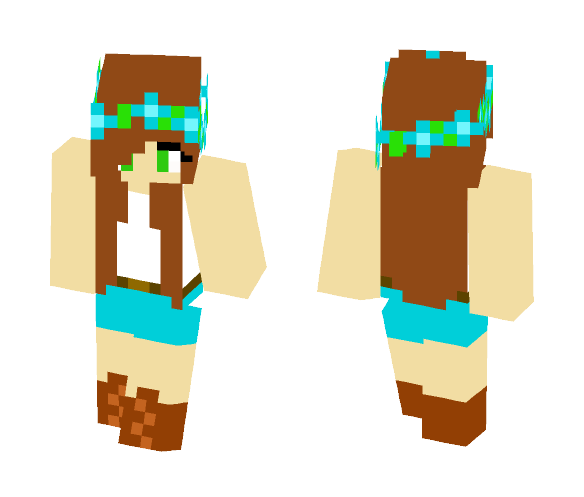 Blue Girl - Girl Minecraft Skins - image 1