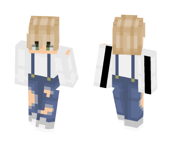 Blonde boy in overalls - Boy Minecraft Skins - image 1