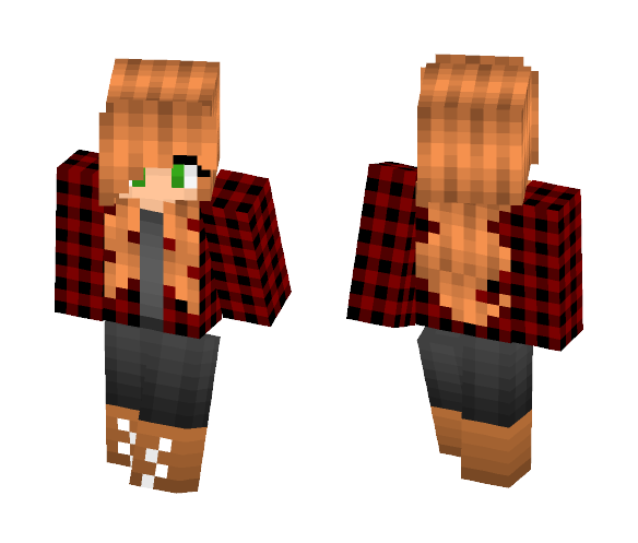 Download Free Plaid Girl Skin for Minecraft image 1 Plaid Girl - Girl Minecraft Skins - image 1