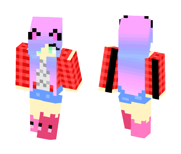 Flannel Cat Girl - Cat Minecraft Skins - image 1