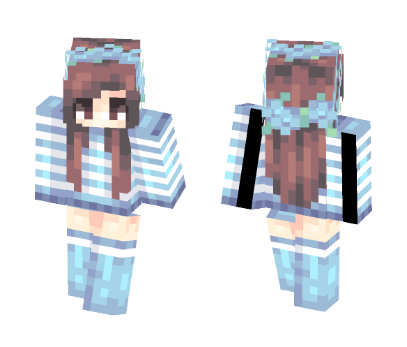 Blue knees - Female Minecraft Skins - image 1