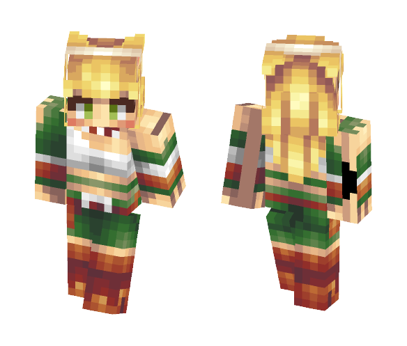 Cat Girl Hunter - Cat Minecraft Skins - image 1