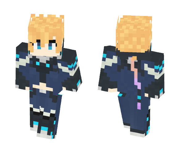 Azure Striker Gunvolt Skin - Male Minecraft Skins - image 1