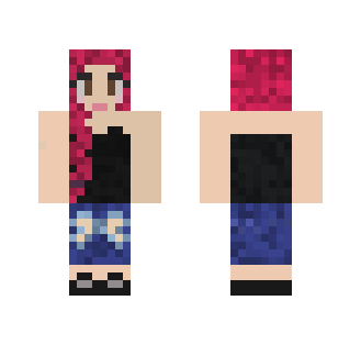 Pink Haired Girl - Color Haired Girls Minecraft Skins - image 2
