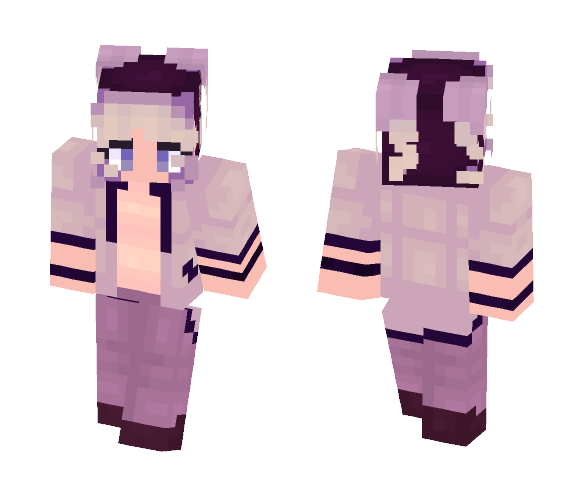 Download Free Blue Hair Girl Skin for Minecraft image 1 Blue Hair Girl - Color Haired Girls Minecraft Skins - image 1