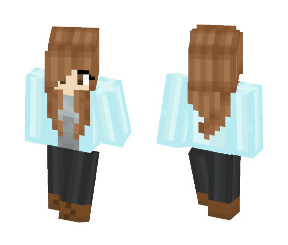Sky Hoodie - Female Minecraft Skins - image 1