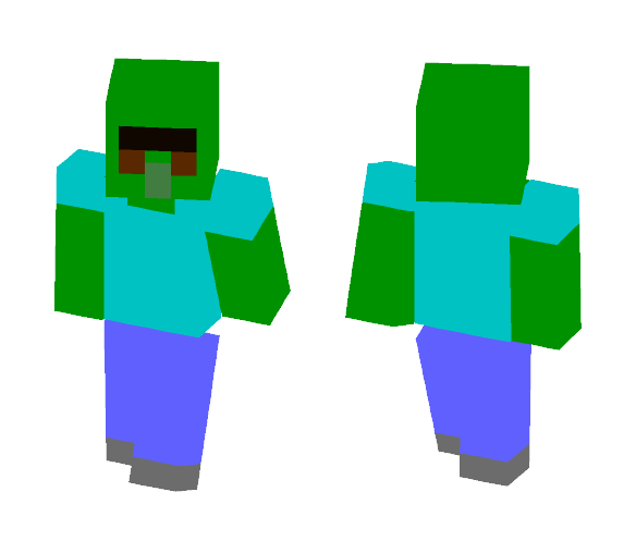 8-BIT Zombie Villager - Male Minecraft Skins - image 1