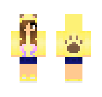 Animal Girl with dip dyed hair - Color Haired Girls Minecraft Skins - image 2