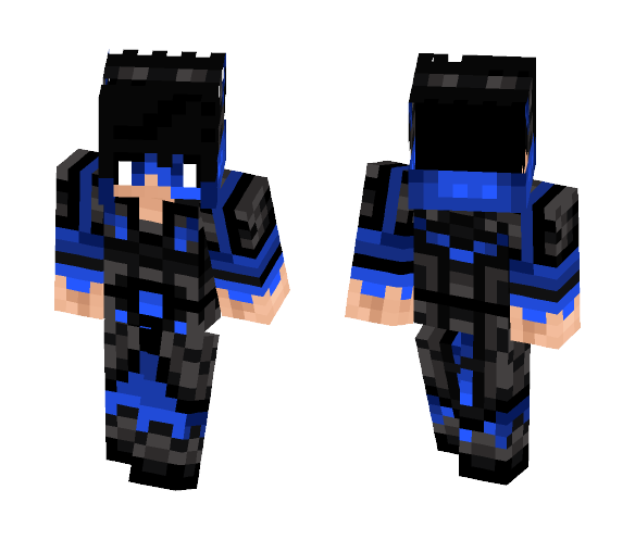 Blue Warrior - Male Minecraft Skins - image 1
