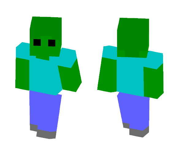 Download Free 8-BIT Zombie Skin for Minecraft image 1 8-BIT Zombie - Male Minecraft Skins - image 1