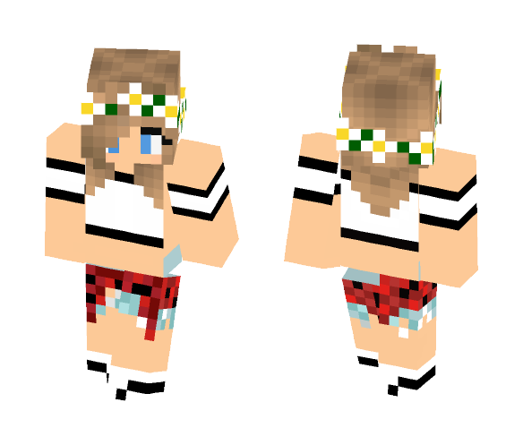 Blonde Girl with Short Hair - Color Haired Girls Minecraft Skins - image 1