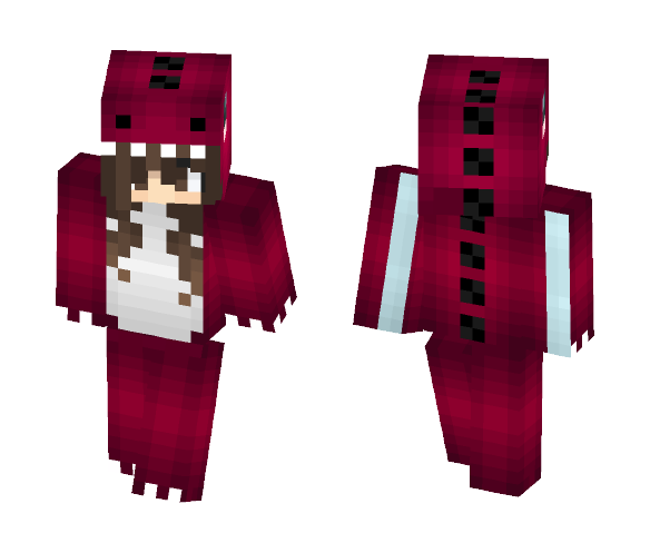 Maroon Dino Onesie - Interchangeable Minecraft Skins - image 1