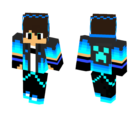 Blue Creeper Boy - Boy Minecraft Skins - image 1