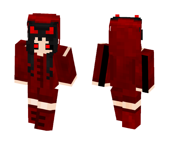Red Devil Girl - Girl Minecraft Skins - image 1
