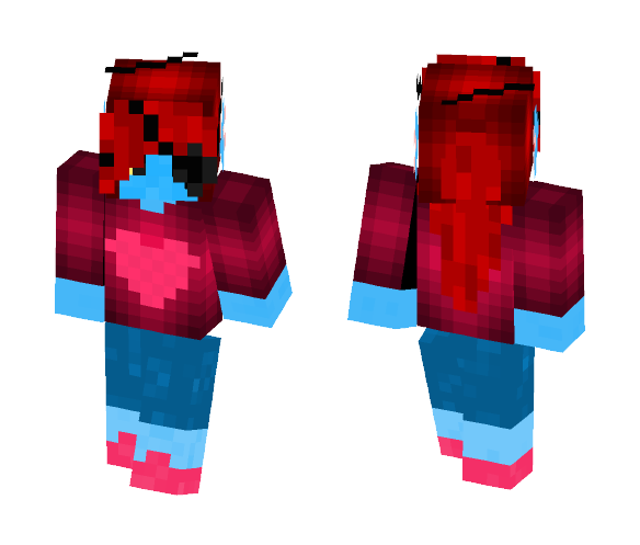 AloneTale Undyne W/ Eye Patch - Male Minecraft Skins - image 1