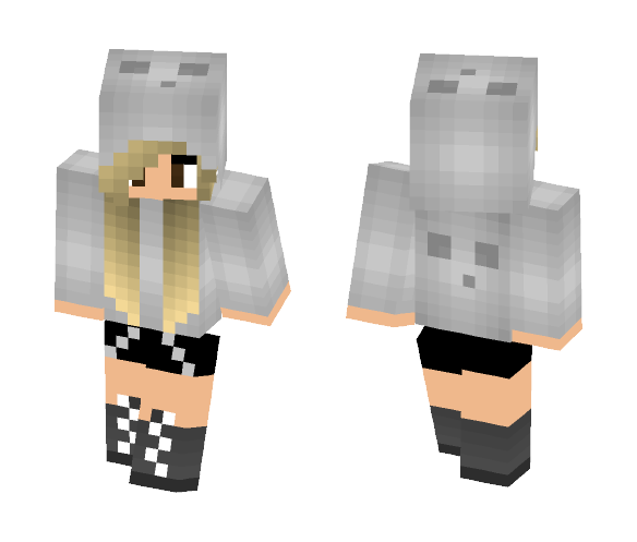 Download Free Blonde Hair Slime Girl Skin for Minecraft image 1 Blonde Hair Slime Girl - Color Haired Girls Minecraft Skins - image 1