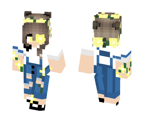 Sunflower Overall Base - Female Minecraft Skins - image 1