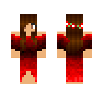 Girl in red dress