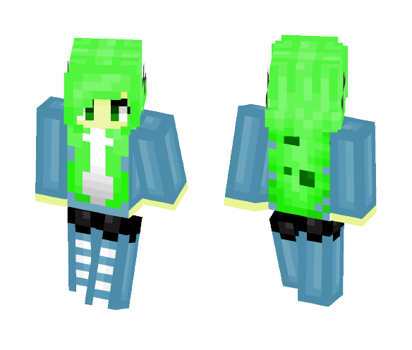 Download Free Slime Girl!!!! Skin for Minecraft image 1 Slime Girl!!!! - Female Minecraft Skins - image 1