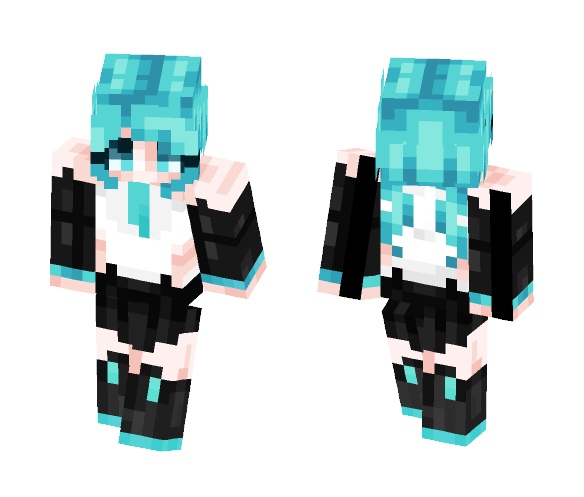 Hatsune Miku [Vocaloid] - Female Minecraft Skins - image 1