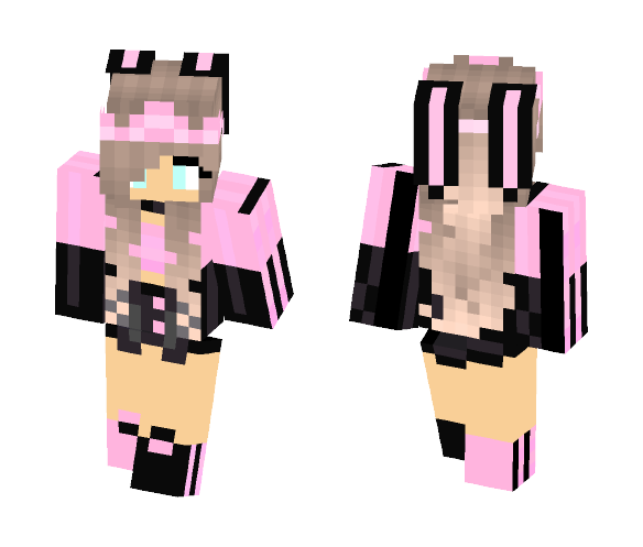 Cute pink bunny girl - Cute Girls Minecraft Skins - image 1