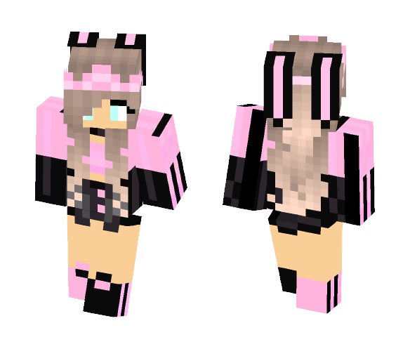 Download Free Cute pink bunny girl Skin for Minecraft image 1 Cute pink bunny girl - Cute Girls Minecraft Skins - image 1