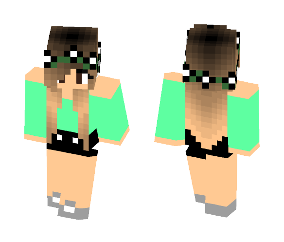 Mint Spring Girl - Girl Minecraft Skins - image 1