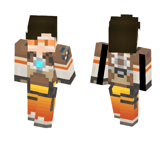 Tracer (Overwatch) - Female Minecraft Skins - image 1