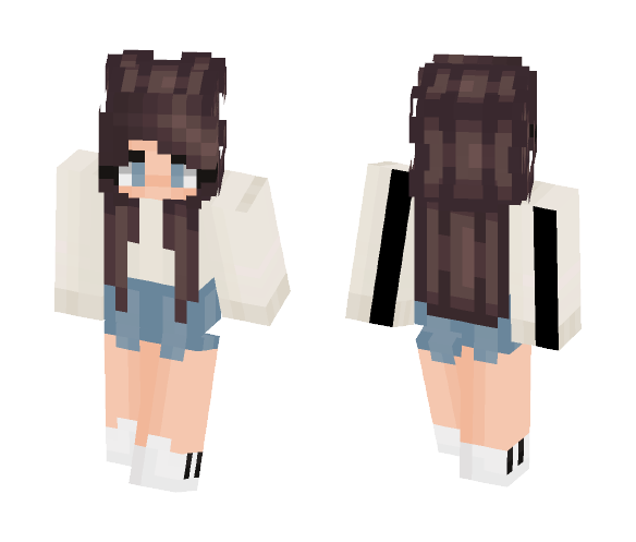 Casual Brunette - Female Minecraft Skins - image 1