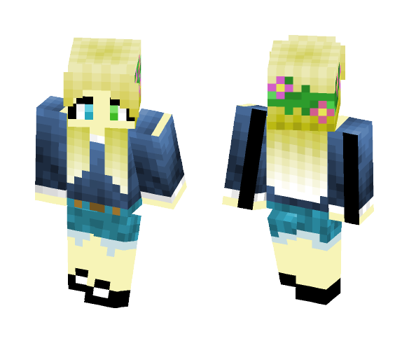 Flower Crown Girl - Flower Crown Minecraft Skins - image 1