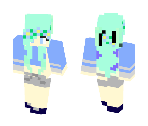 Cute Flower Crown Girl - Cute Girls Minecraft Skins - image 1